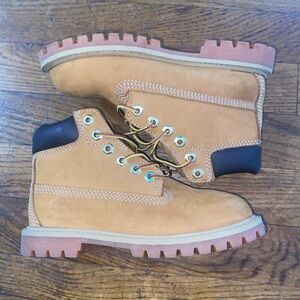 Timberland Kids Wheat Boots with Black Accents